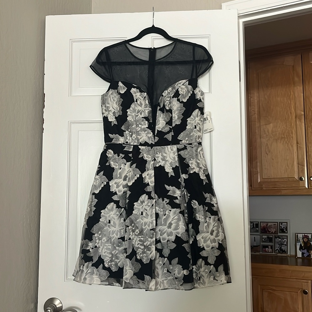Formal monochrome dress, perfect for fancy dress/black tie events